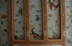 17th C style bird ceiling - detail over the chimney mantle