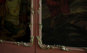 Sculpted floral frames in a 17th C style