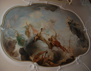 The Apotheosis of Aeneas ceiling painting