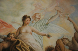 18th C style ceiling painting - detail of centre element