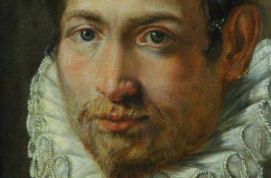Oil painting copy of Portrait of a Young Man - detail